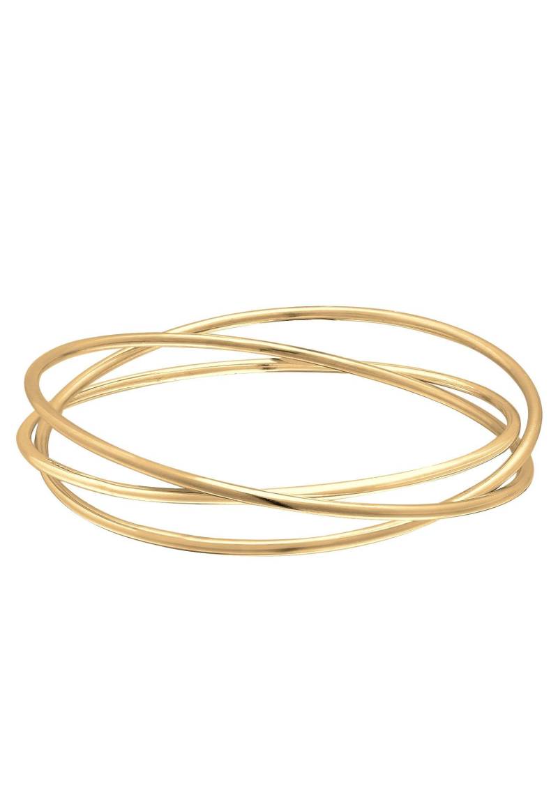 Armband Armreif Dreifach Triple Verschlungen Damen Gold 19cm von Elli