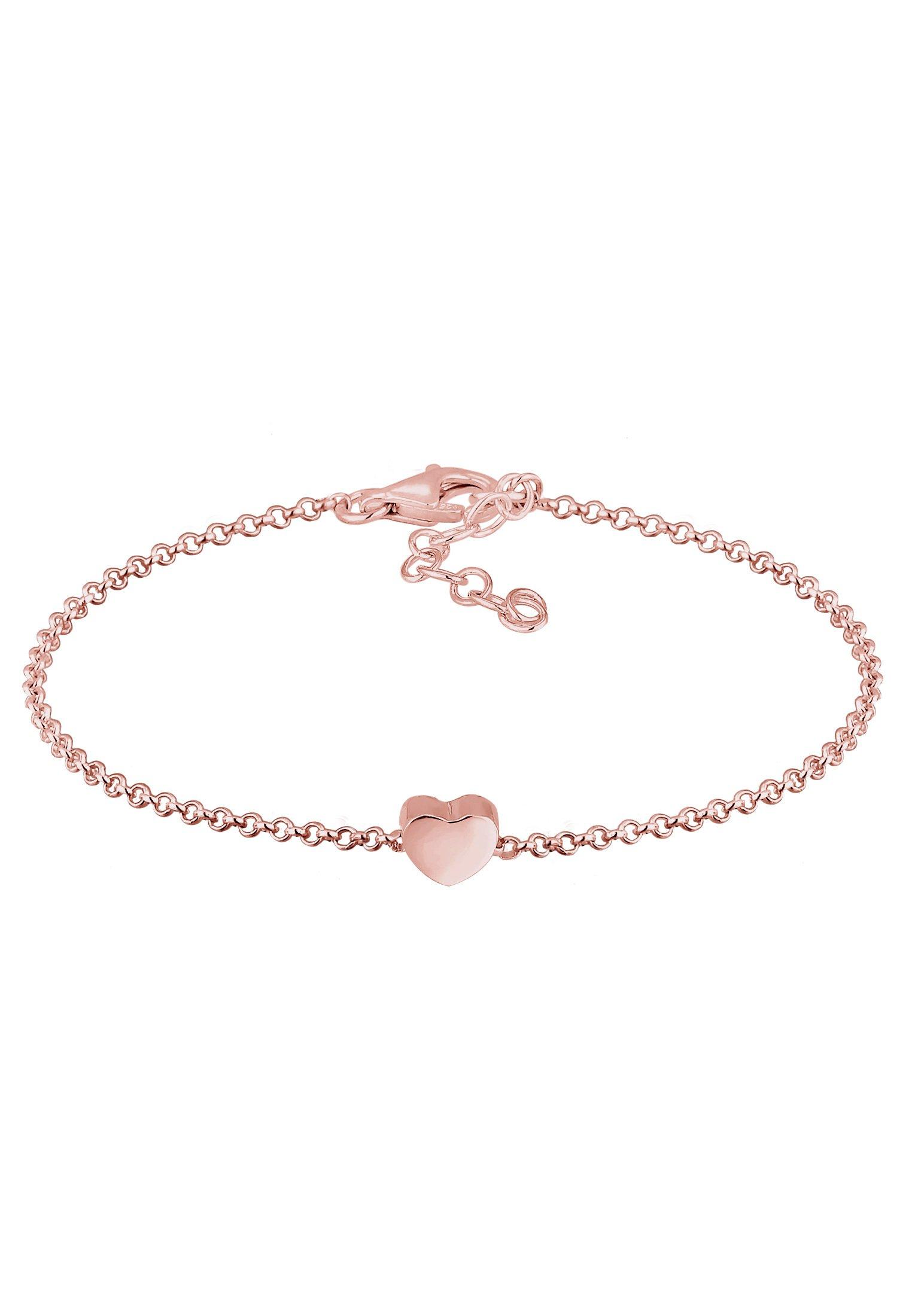 Armband Herz Damen Rosa 16cm von Elli