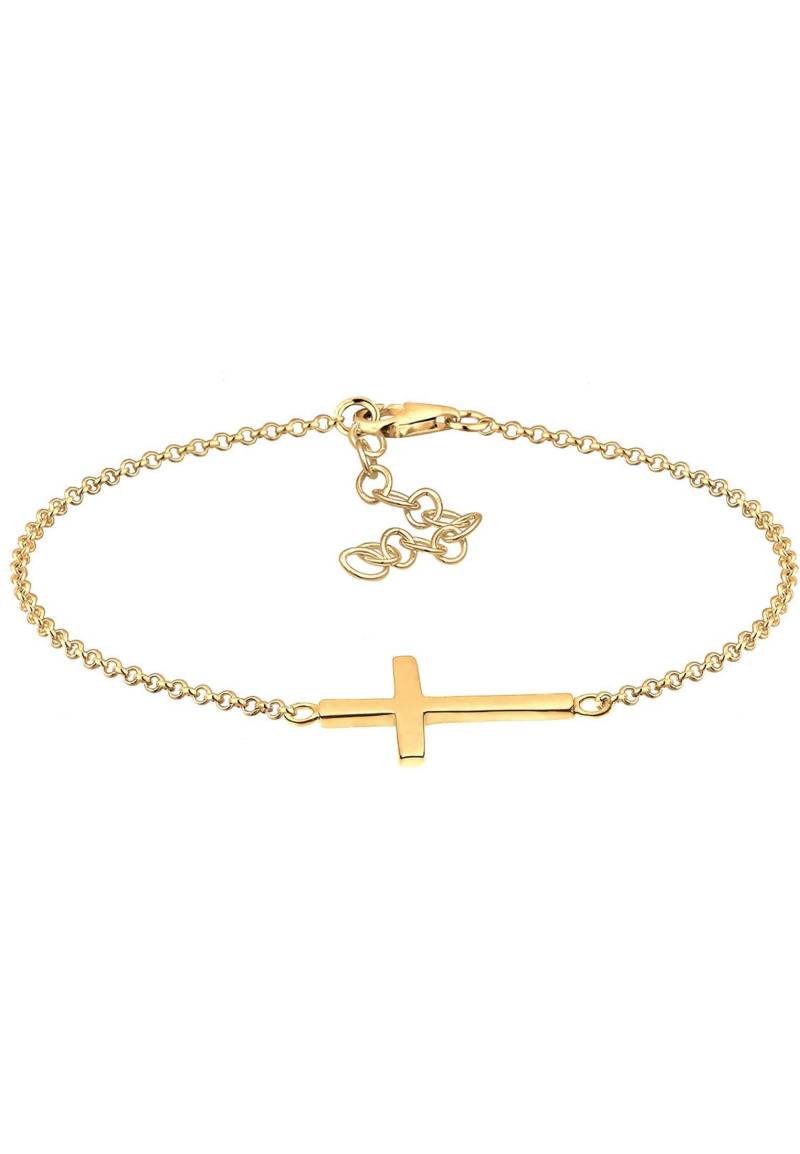 Armband Kreuz Symbol Damen Gold 16cm von Elli