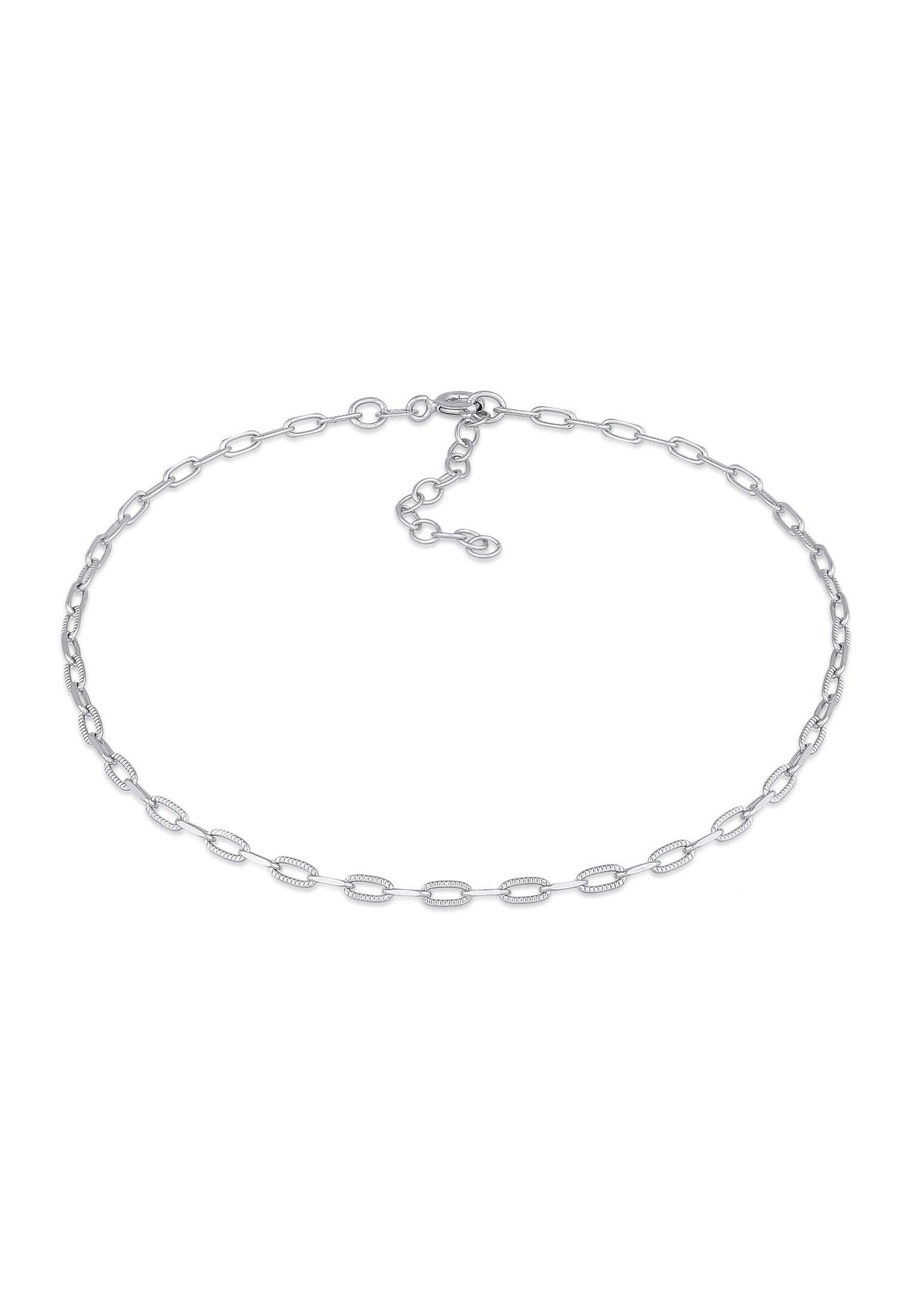 Elli - Fußschmuck Basic Gliederkette, 22cm, Silber von Elli