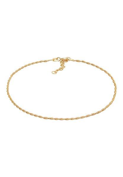 Fußschmuck Kordelkette Gedreht Basic Zeitlos Damen Gold 22cm von Elli