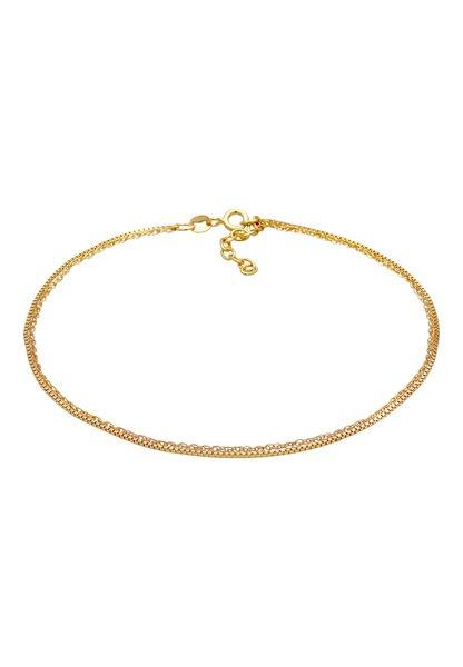 Fußschmuck Kordelkette Gliederkette Basic Layer Damen Gold 22cm von Elli