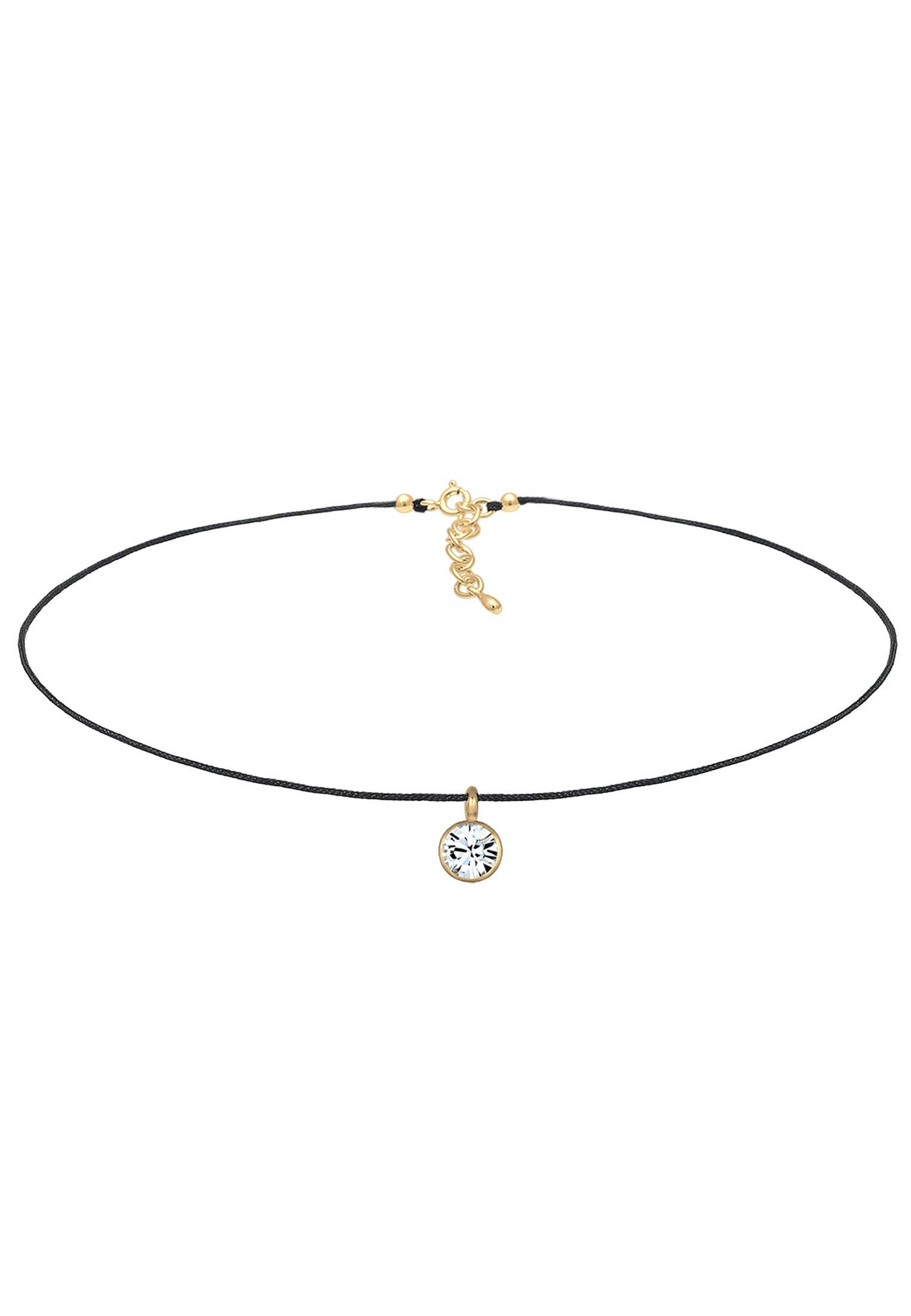 Halskette Choker Basic Kristall Damen Gold 36cm von Elli