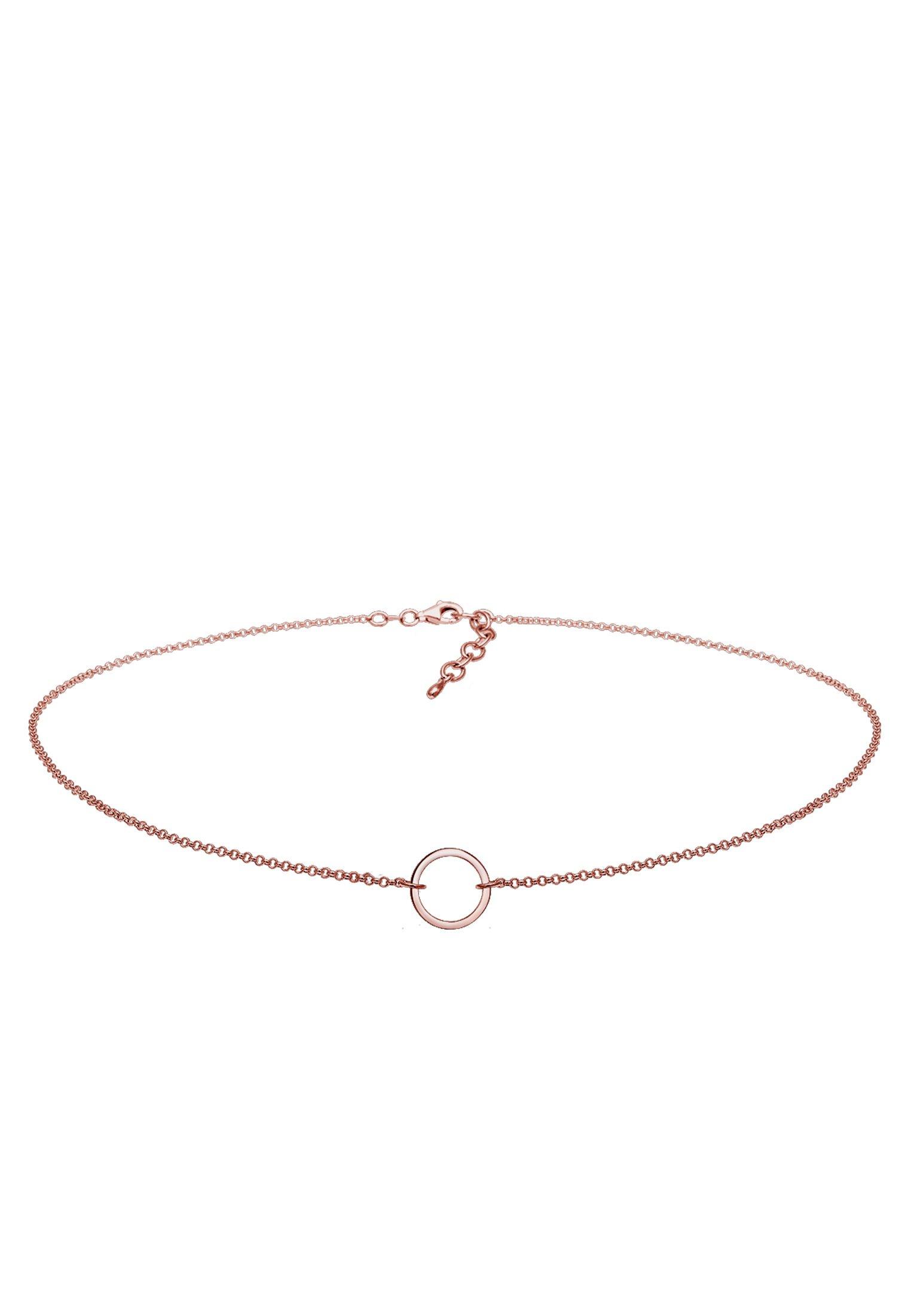 Halskette Choker Kreis Damen Goldrosa 38cm von Elli