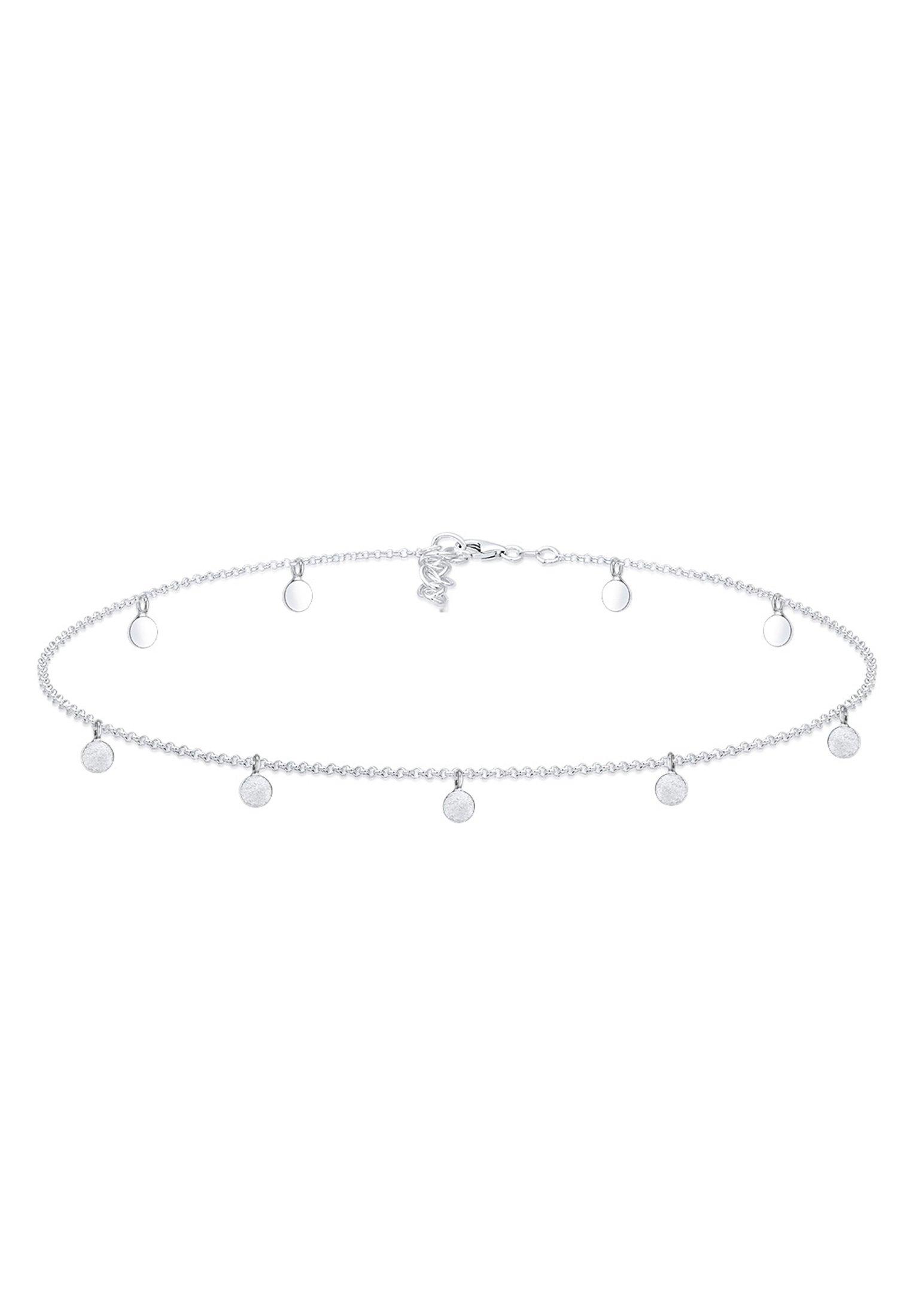 Halskette Choker Plättchen Damen Silber 36cm von Elli