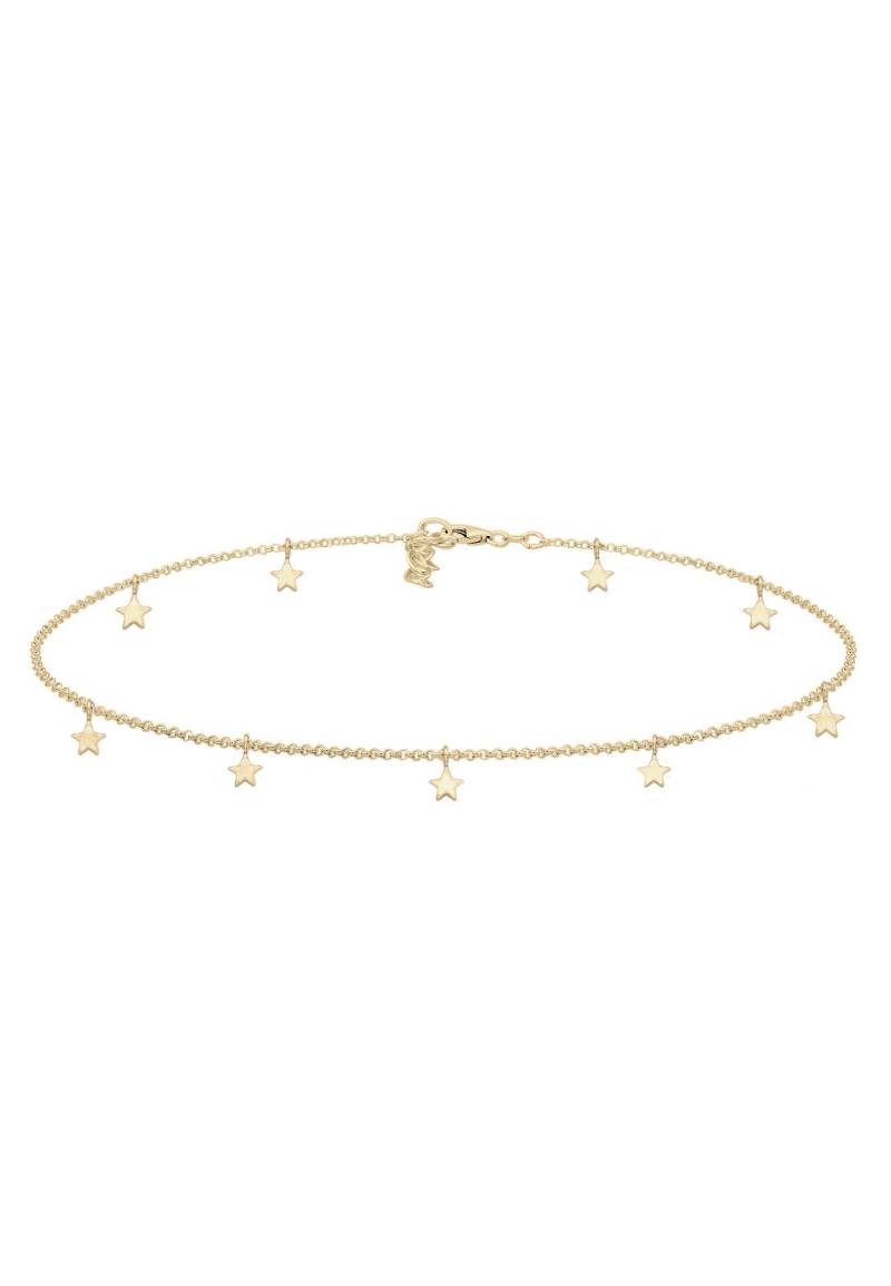 Halskette Choker Sterne Damen Gold 36cm von Elli