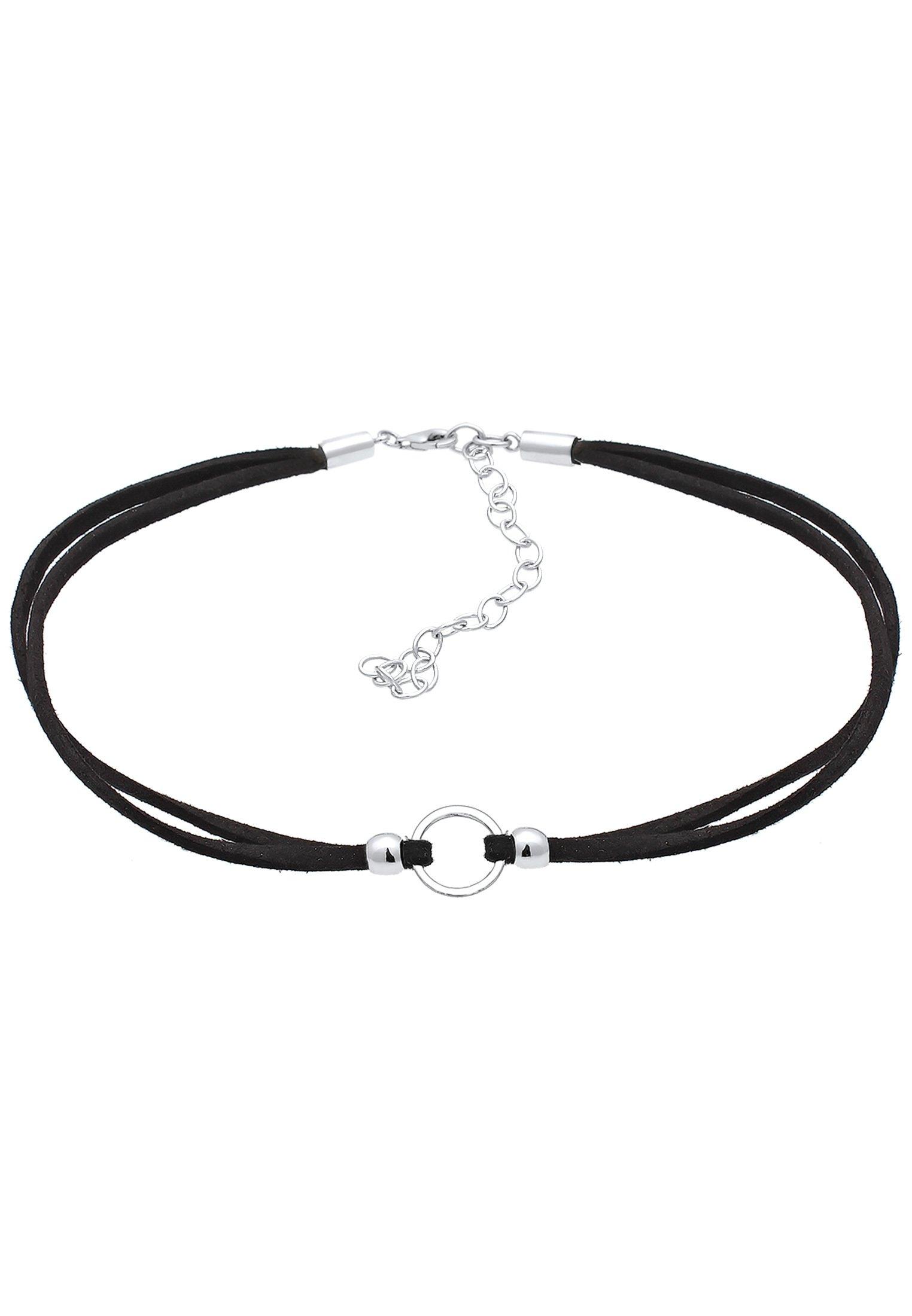 Halskette Choker Textilband Damen Schwarz 32cm von Elli