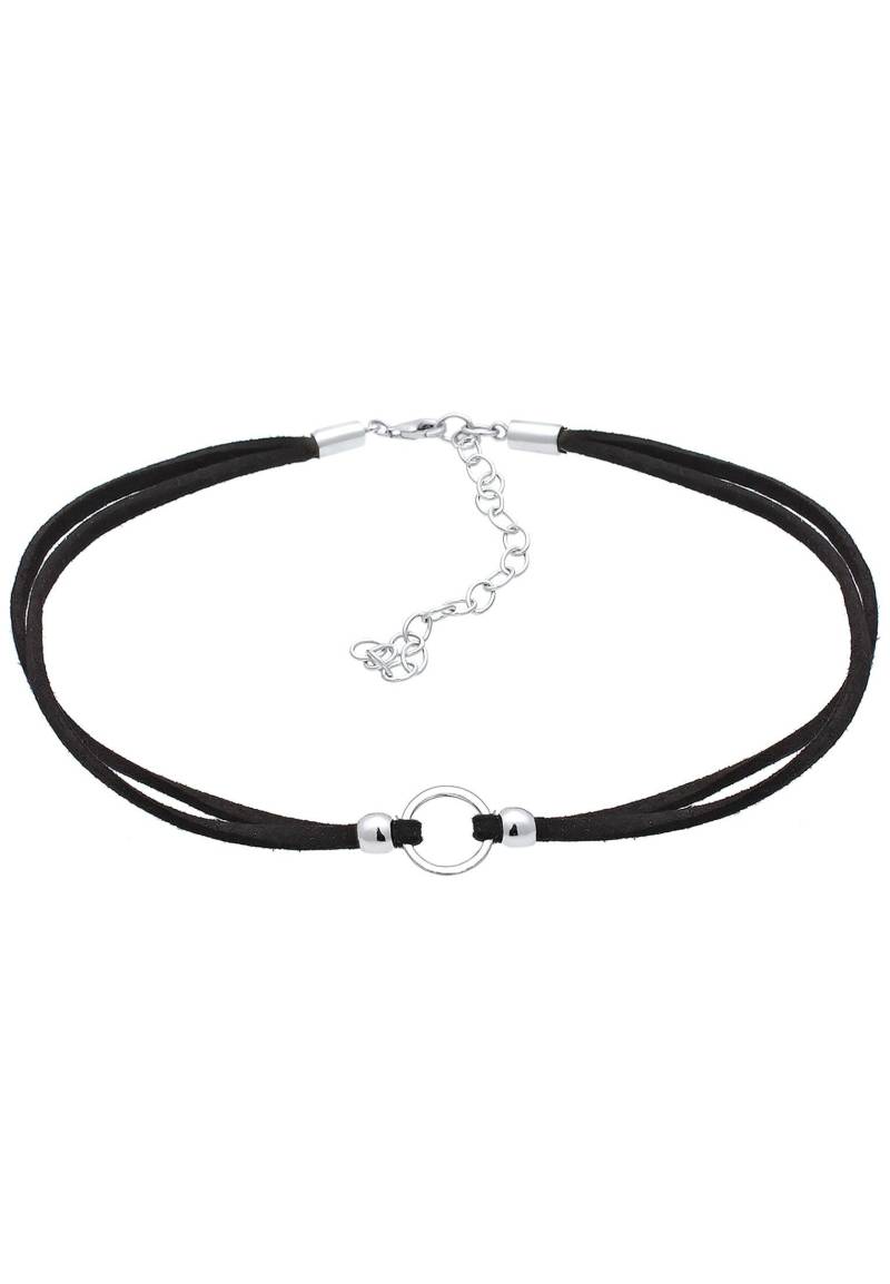 Halskette Choker Textilband Damen Schwarz 32cm von Elli