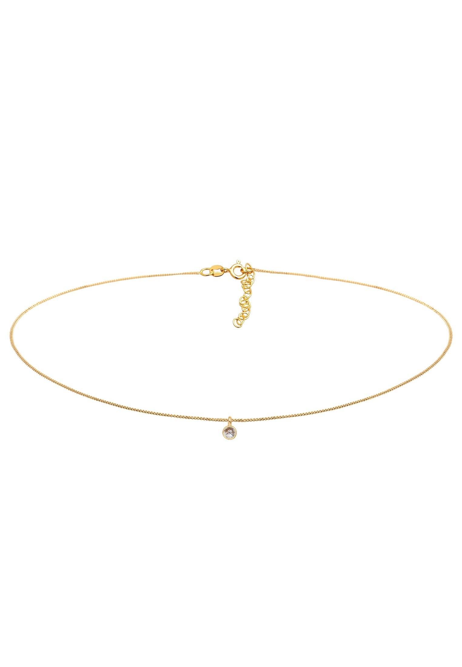 Halskette Choker Turmalin Quarz Damen Gold 36cm von Elli