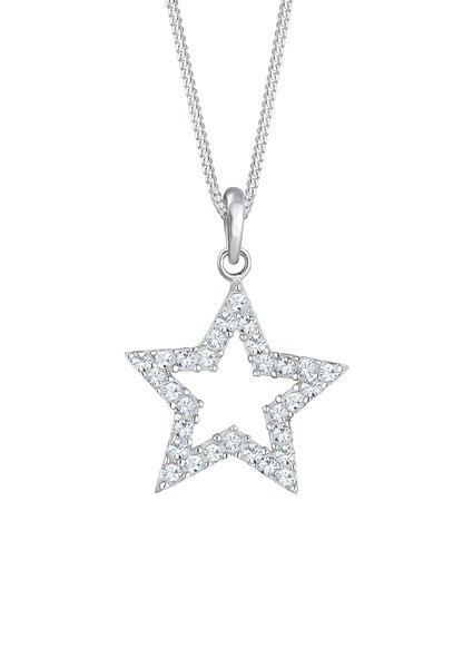 Halskette Femme Pendentif Étoile De Cristal Damen Weiss 45cm von Elli