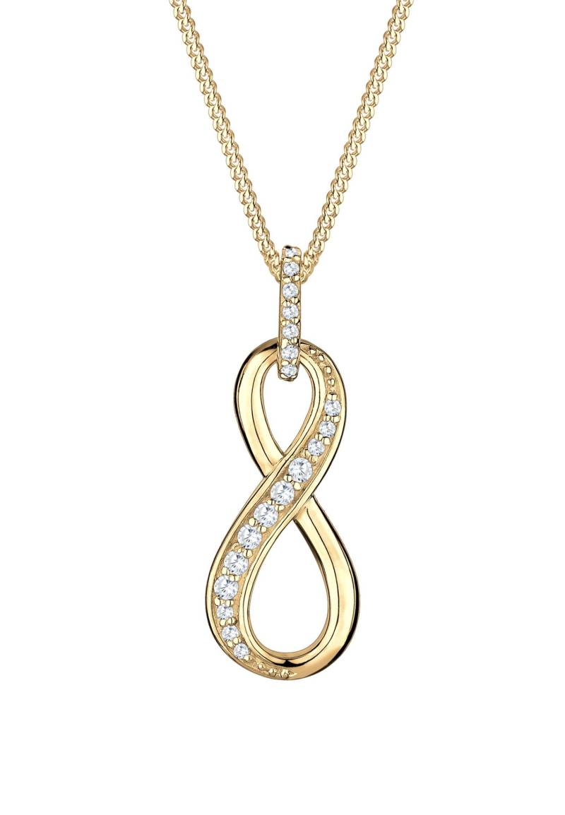 Halskette Infinity For Ever Symbol Zirkonia Damen Gold 45cm von Elli