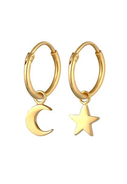 Ohrringe Creolen Astro Damen Gold ONE SIZE von Elli