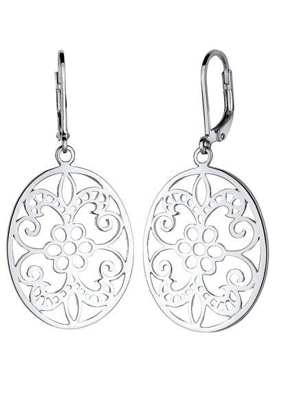 Ohrringe Ornament Floral Damen Silber ONE SIZE von Elli