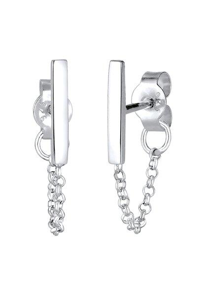 Ohrringe Stecker Stab Kette Damen Silber ONE SIZE von Elli