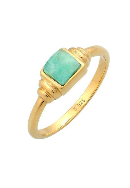 Ring Amazonit Edelstein Vintage Damen Gold 54mm von Elli