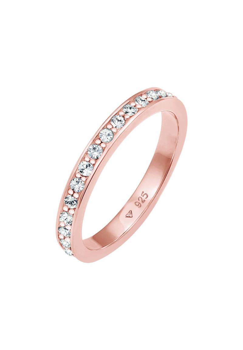 Ring Bandring Funkelnde Kristalle Damen Rosa 50mm von Elli