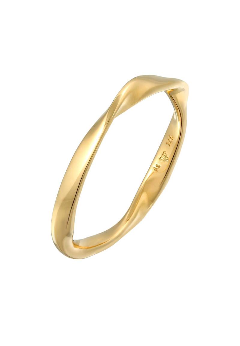 Ring Bandring Gedreht Stapelring Basic 925 Silber Damen Gold 56mm von Elli