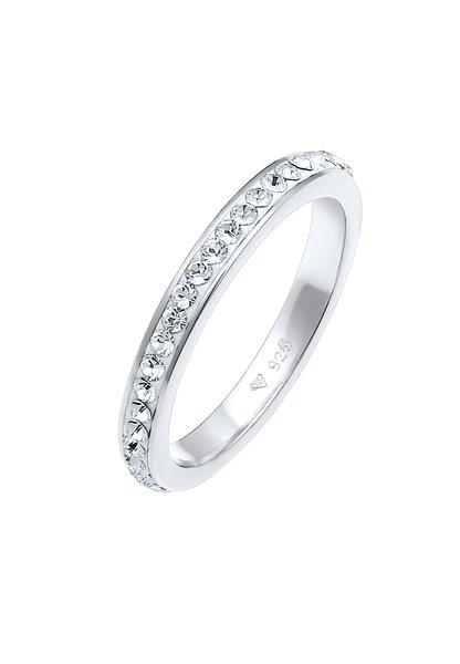 Ring Bandring Kristall Klassisch Damen Weiss 60mm von Elli