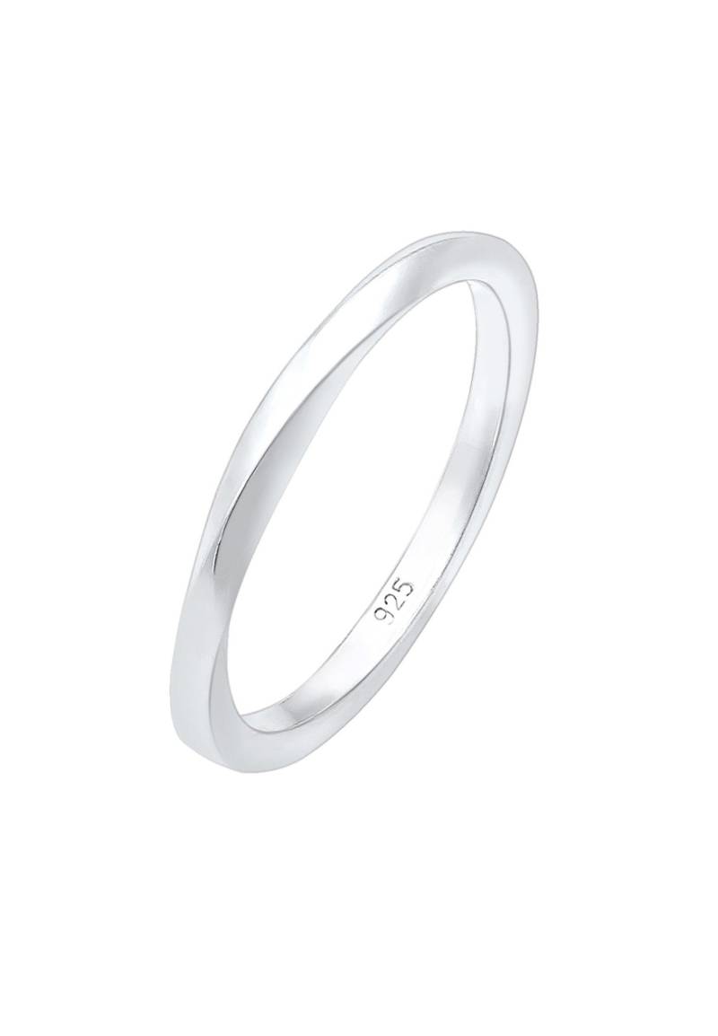 Ring Basic Bandring Gedreht Klassisch Trend Damen Silber 56mm von Elli