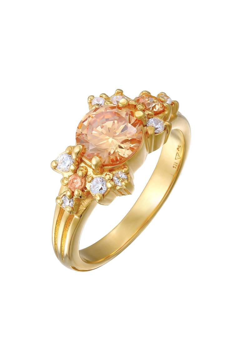 Ring Cocktail Statement Zirkonia Damen Gold 56mm von Elli