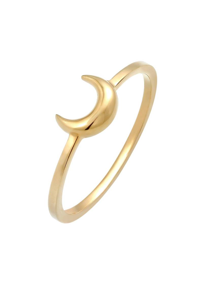 Ring Halbmond Mond Astro Basic Damen Gold 52mm von Elli