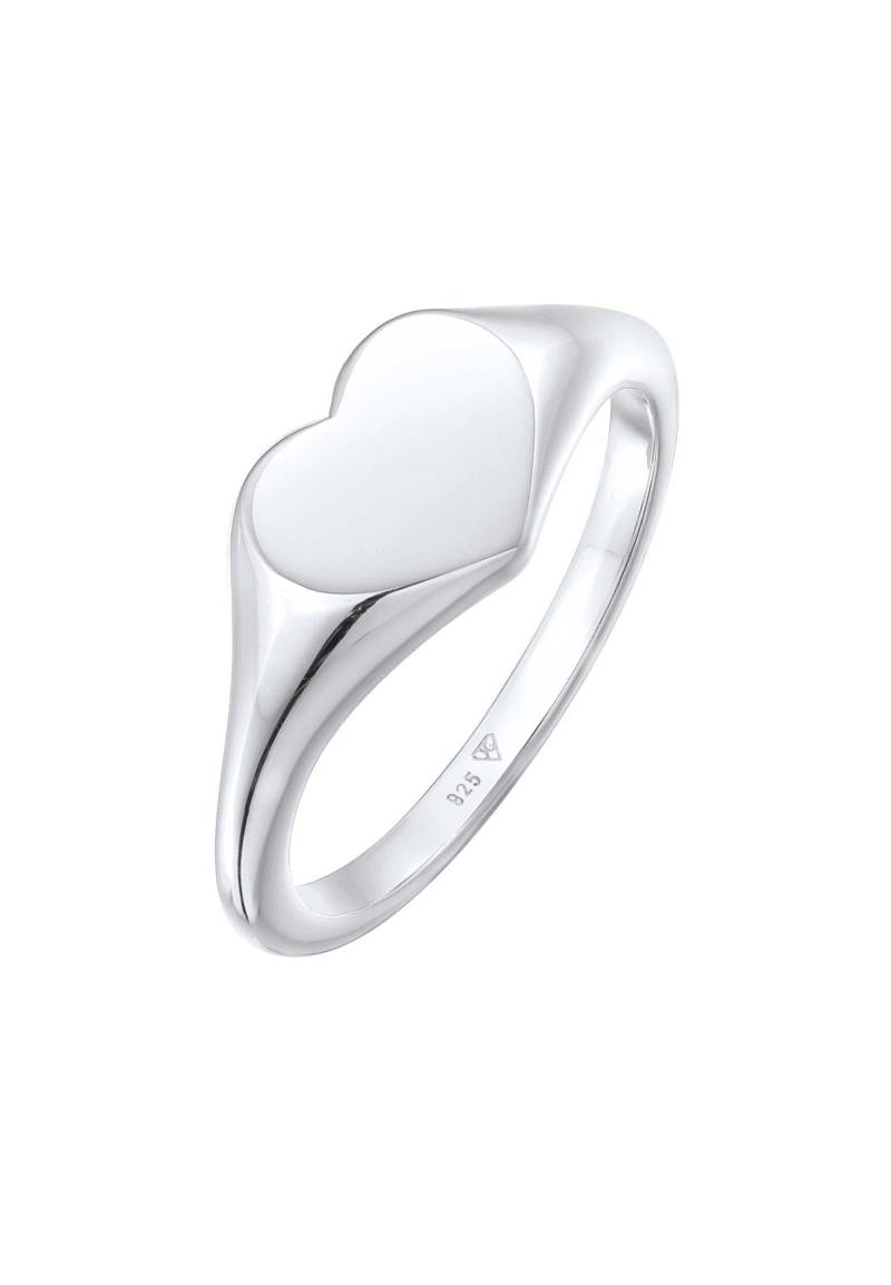 Ring Herz Liebe Siegelring Damen Silber 58mm von Elli