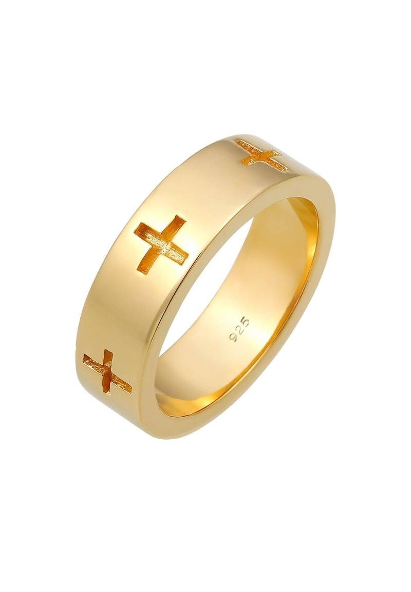 Ring Kreuz Cut-out Damen Gold 52mm von Elli