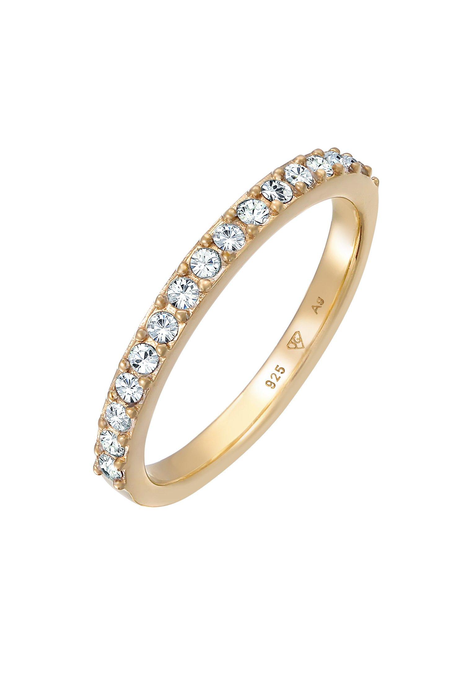 Ring Memoire Bandring Kristalle Damen Gold 56mm von Elli