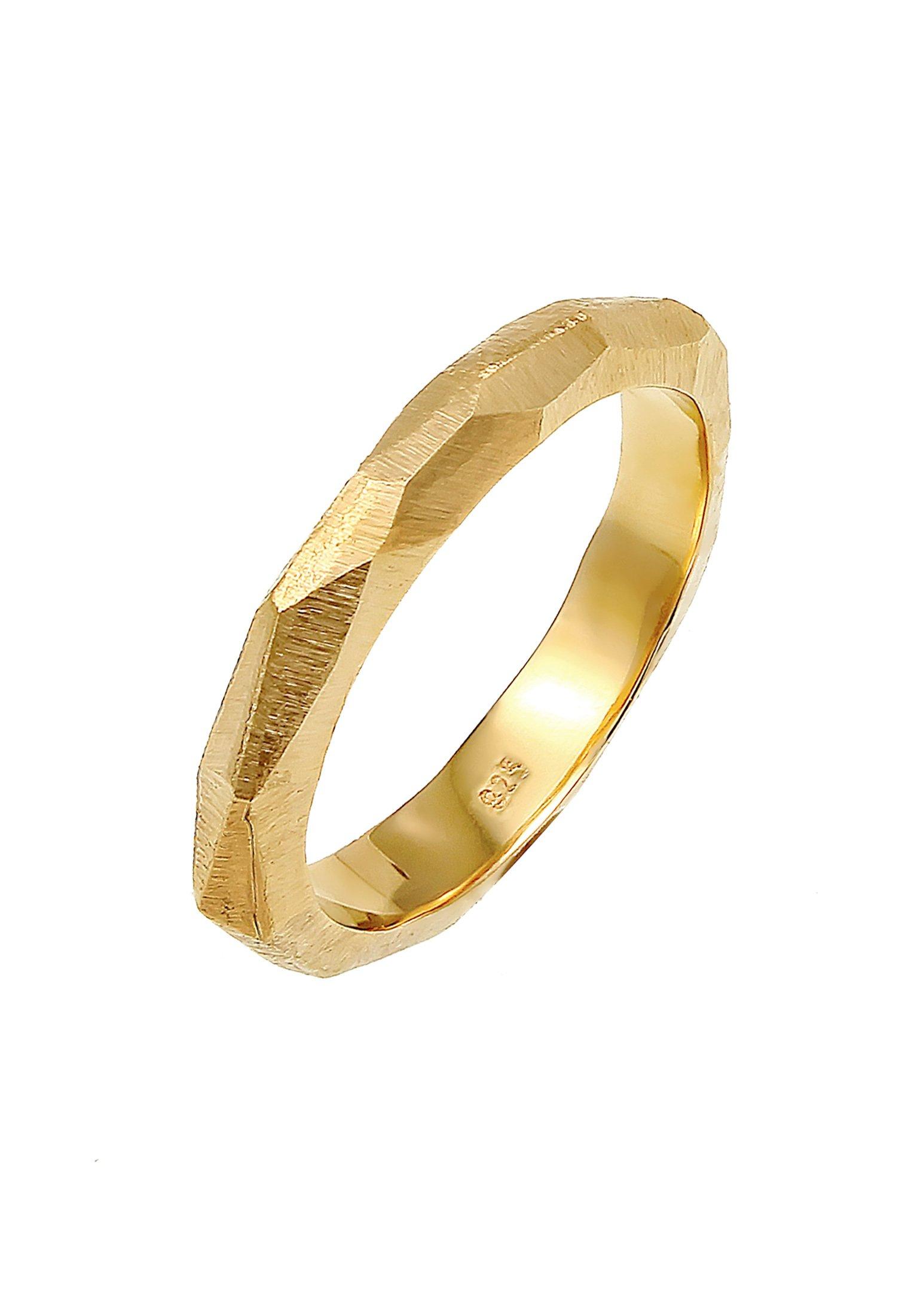 Ring Paarring Trauring Hochzeit Brushed Damen Gold 52mm von Elli