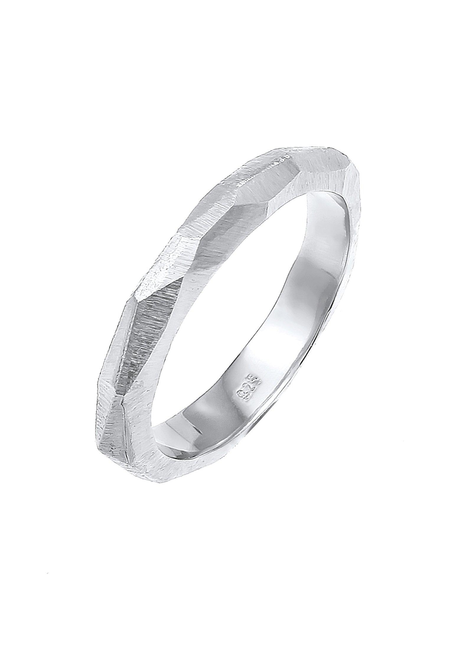 Ring Paarring Trauring Hochzeit Brushed Damen Silber 54mm von Elli