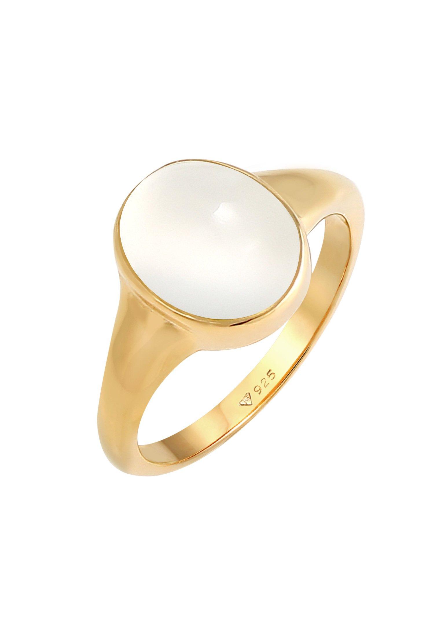 Ring Siegelring Mondstein Damen Gold 54mm von Elli