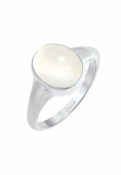 Ring Siegelring Mondstein Damen Silber 52mm von Elli