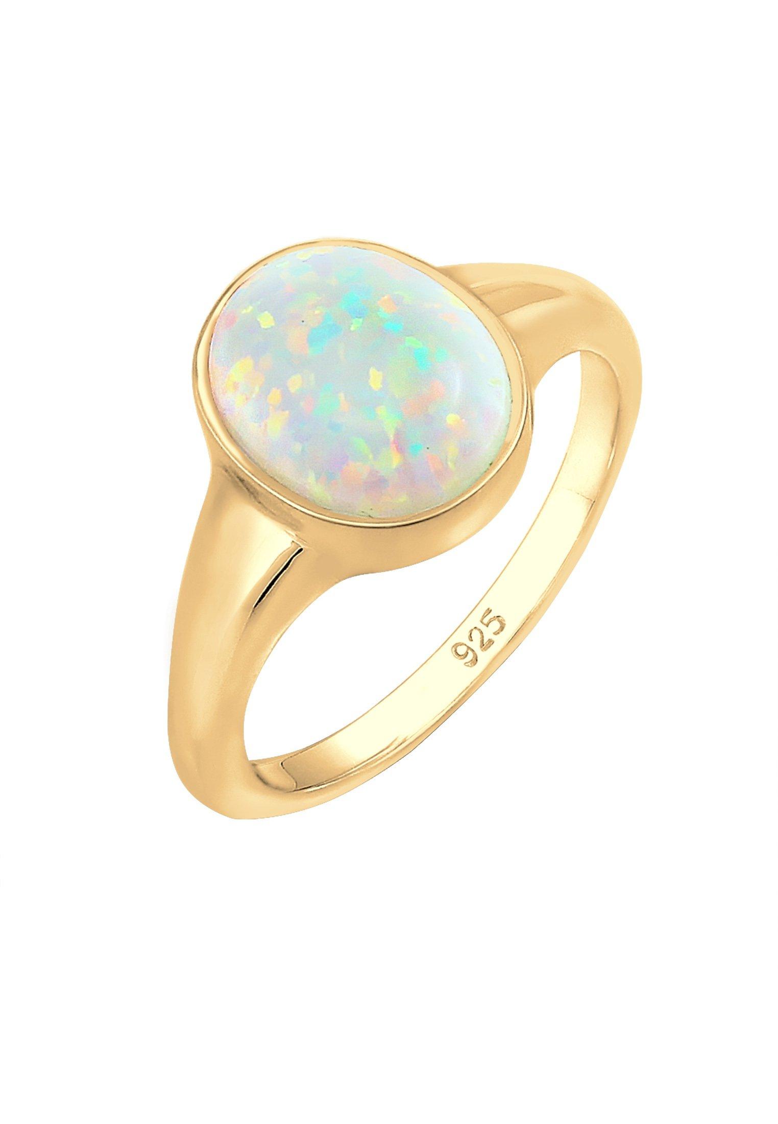 Ring Siegelring Opal Damen Gold 52mm von Elli