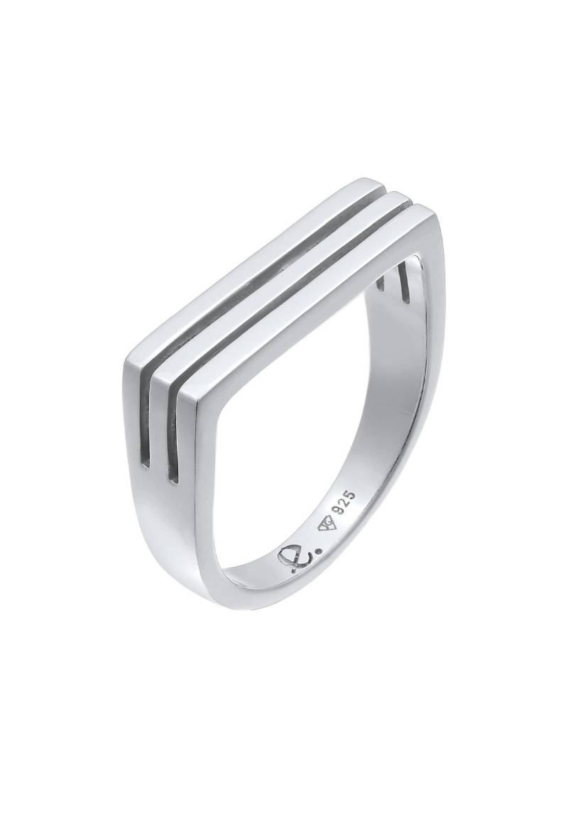 Ring Siegelring Rechteck Unisex Damen Silber 52mm von Elli