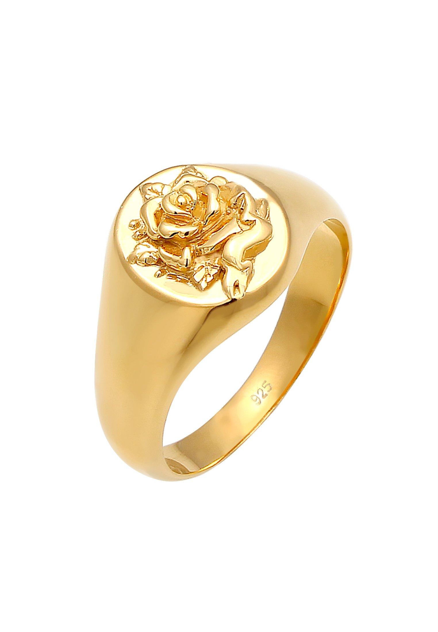 Ring Siegelring Rose Damen Gold 52mm von Elli