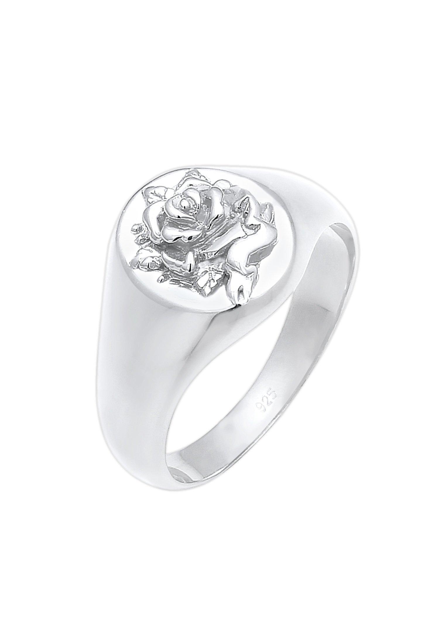 Ring Siegelring Rose Damen Silber 52mm von Elli