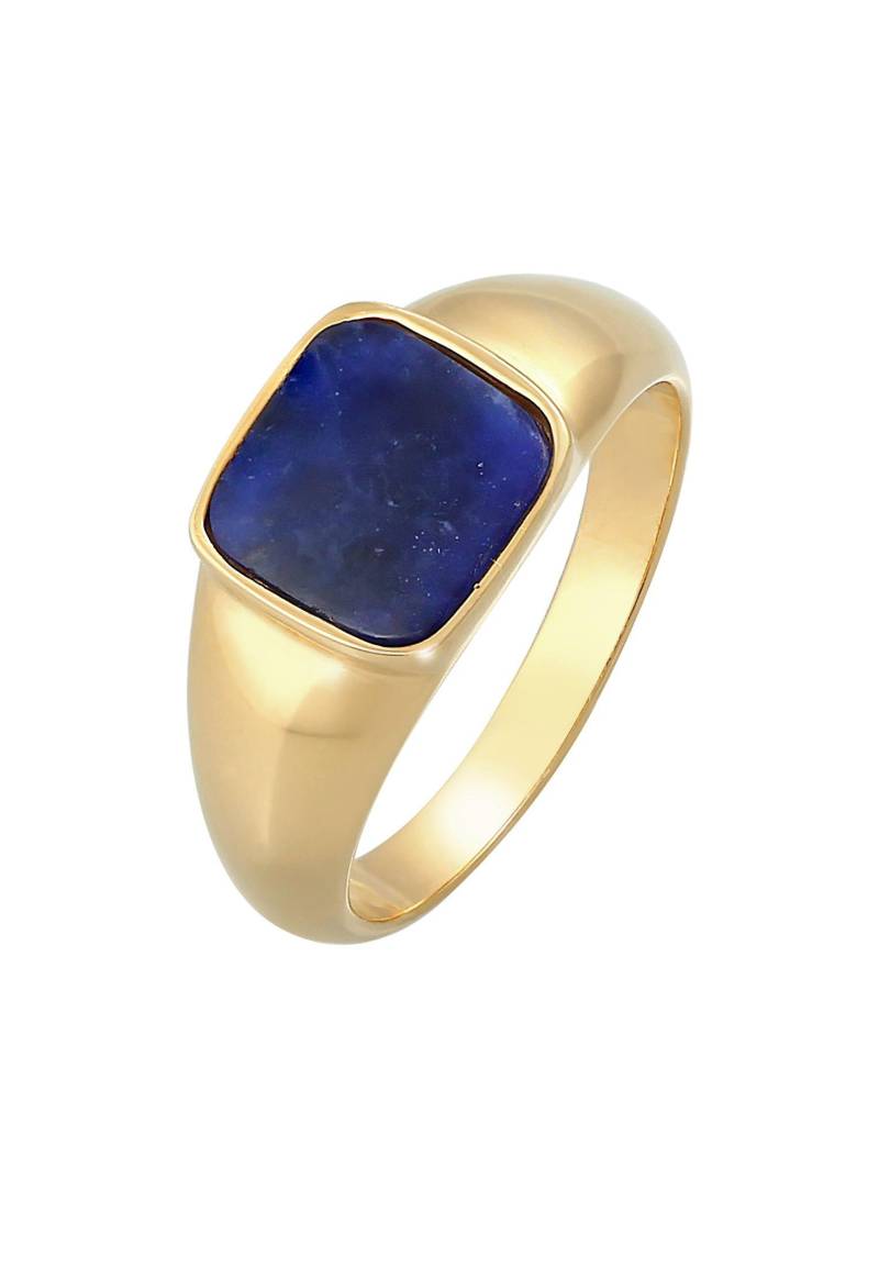 Ring Siegelring Sodalith Quadrat Klassik Damen Gold 52mm von Elli