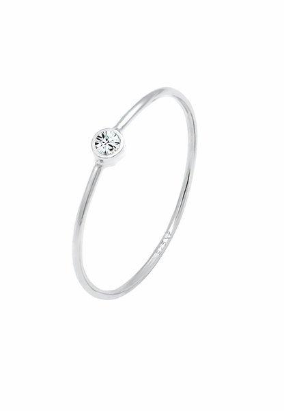 Ring Solitär Stapelring Kristall Damen Silber 54mm von Elli