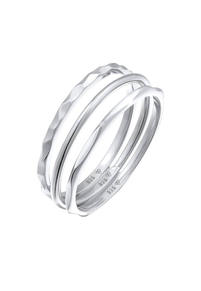 Ring Stapelringe Stacking Bandring 3er Set Damen Silber 52mm von Elli