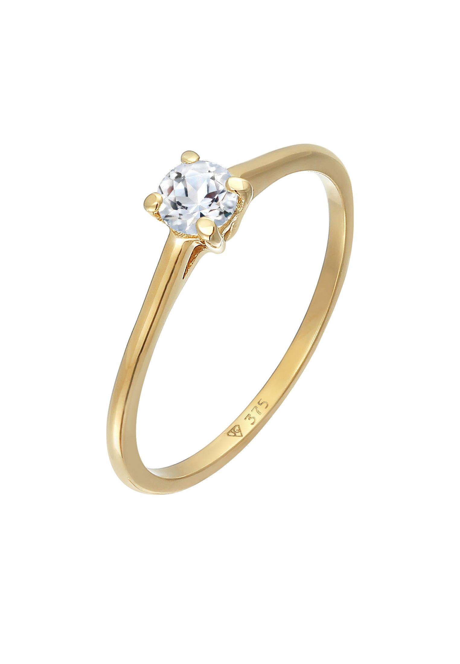 Ring Topas Solitär Verlobungsring 375 Gelbgold Damen Gold 54mm von Elli