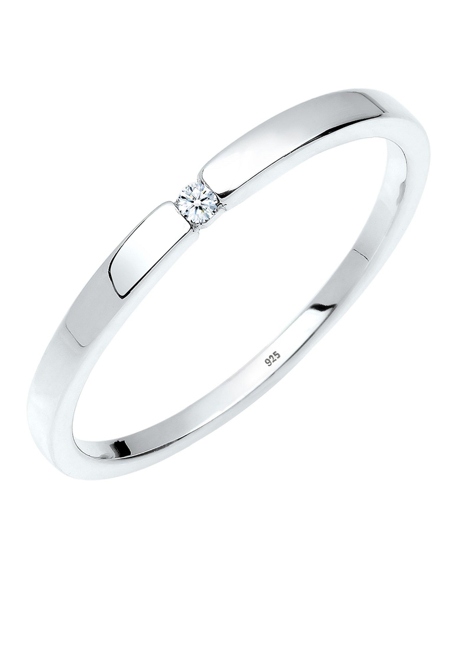 Ring Verlobungsring Klassiker Diamant (0.015 Ct.) Damen Weiss 56mm von Elli