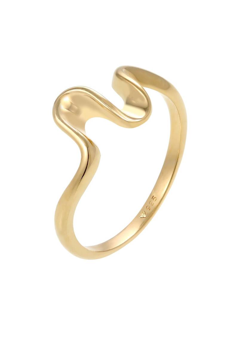 Ring Wellen Design Damen Gold 54mm von Elli