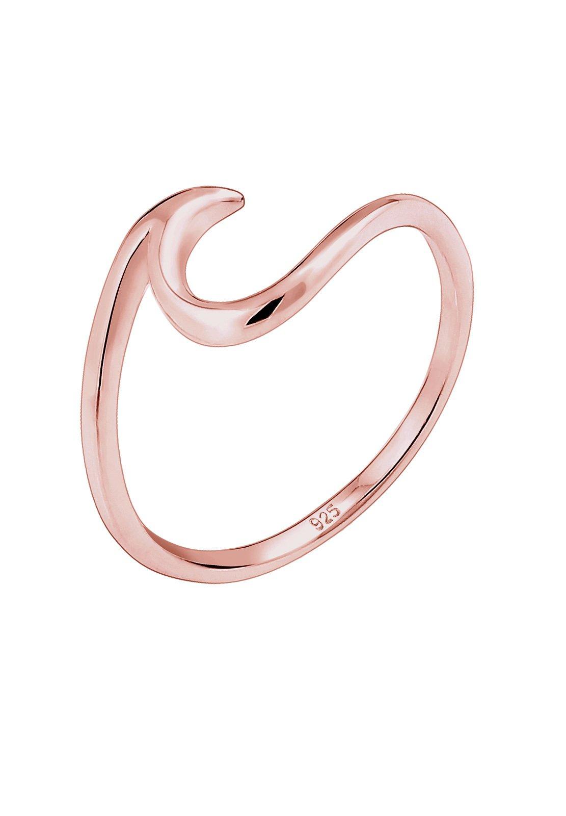 Ring Wellen Design Damen Goldrosa 54mm von Elli