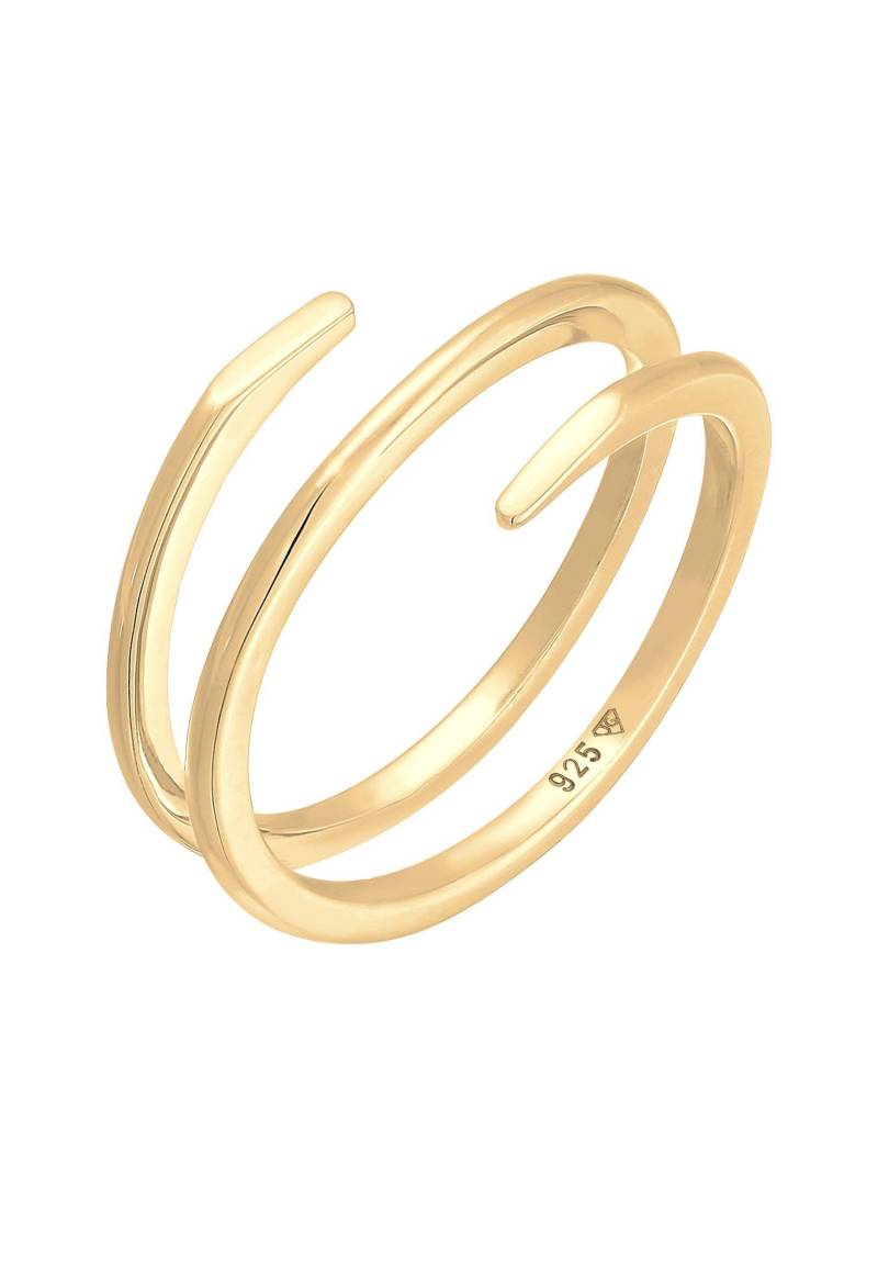 Ring Wickeldesign Damen Gold 64mm von Elli