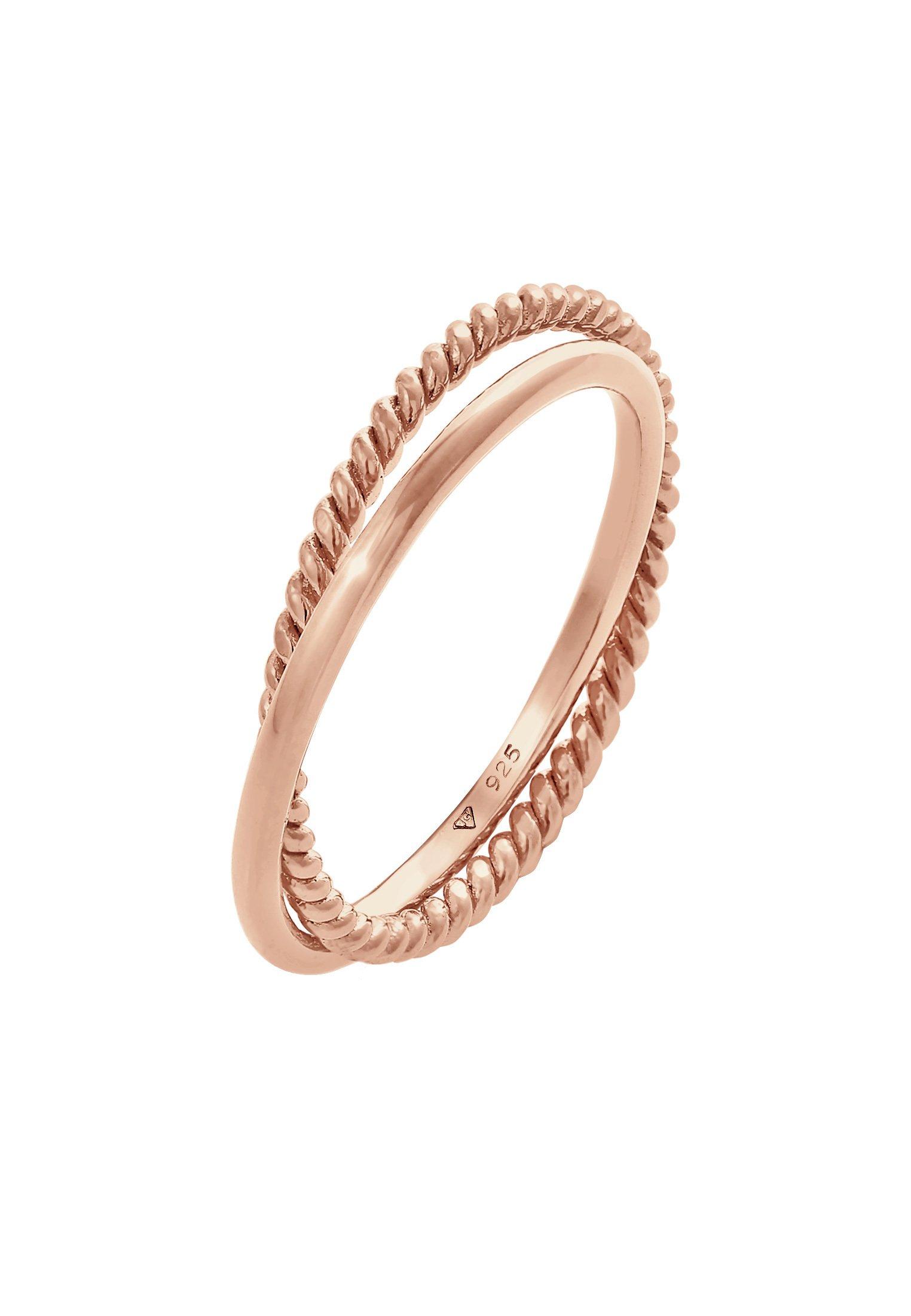 Ring Wickelring Basic Damen Goldrosa 50mm von Elli