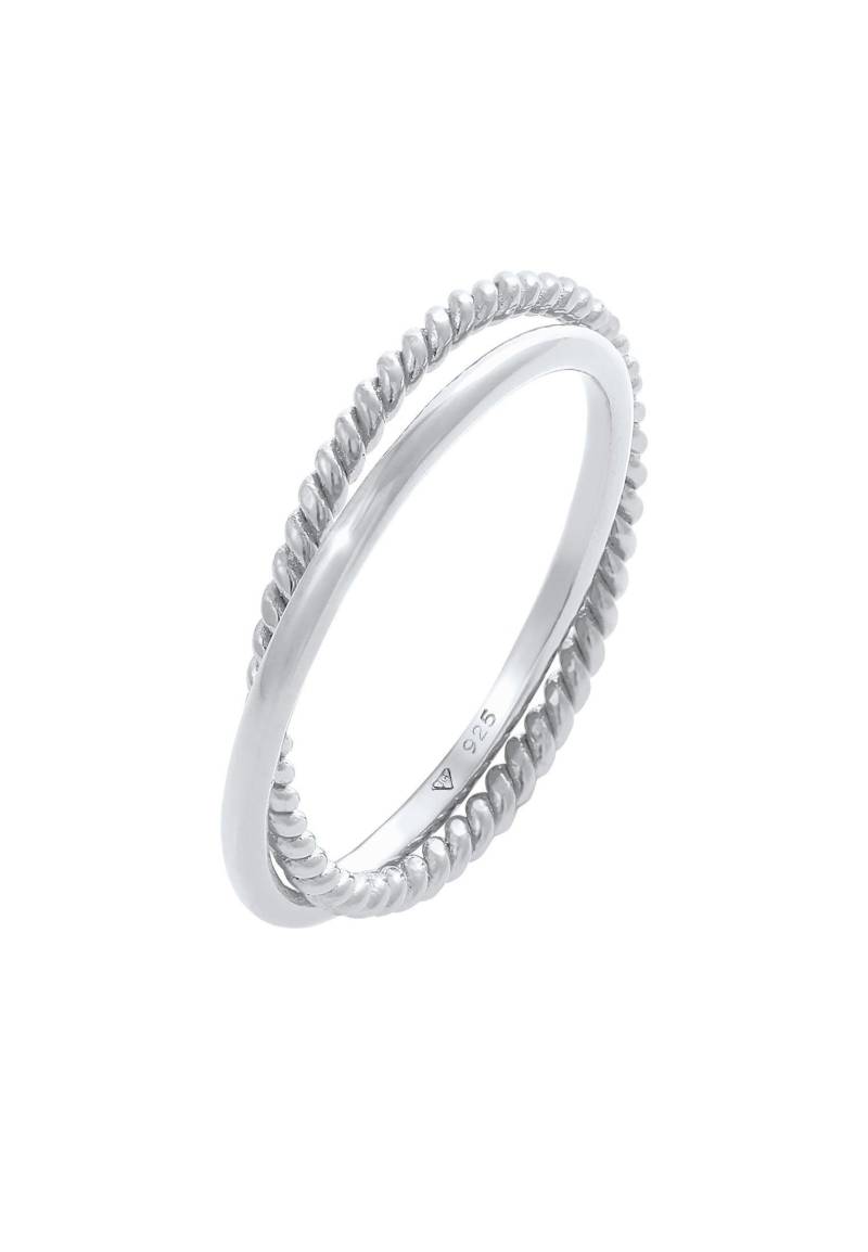 Ring Wickelring Basic Damen Silber 50mm von Elli