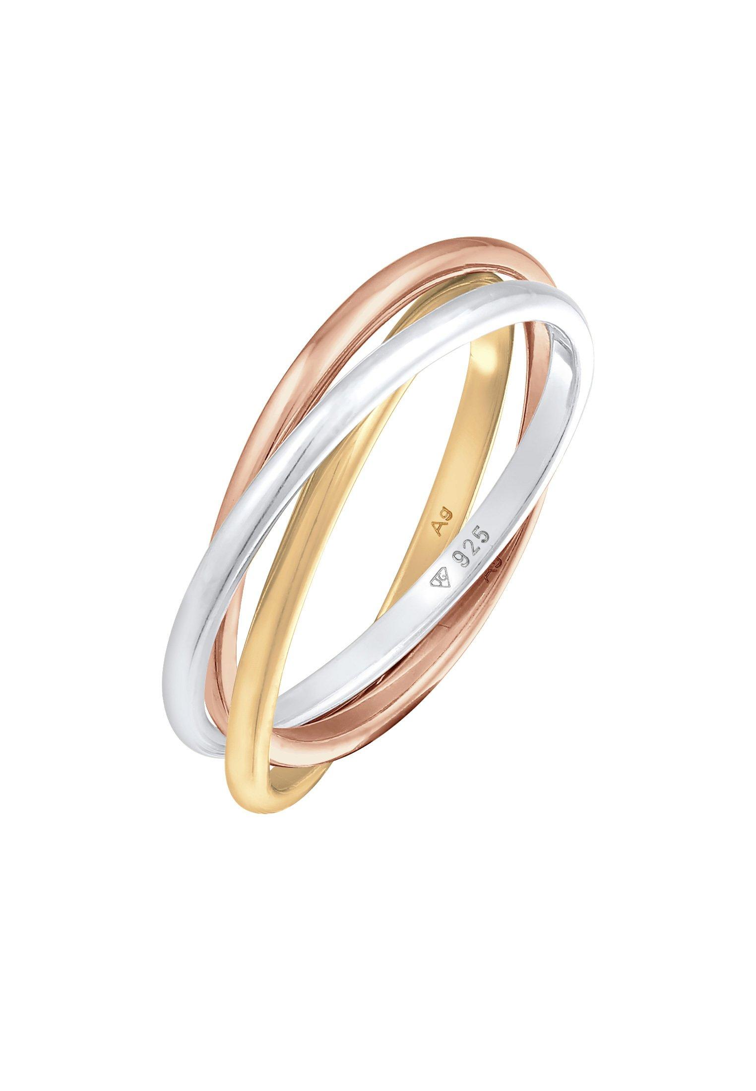 Ring Wickelring Trio Trini Basic Damen Multicolor 54mm von Elli