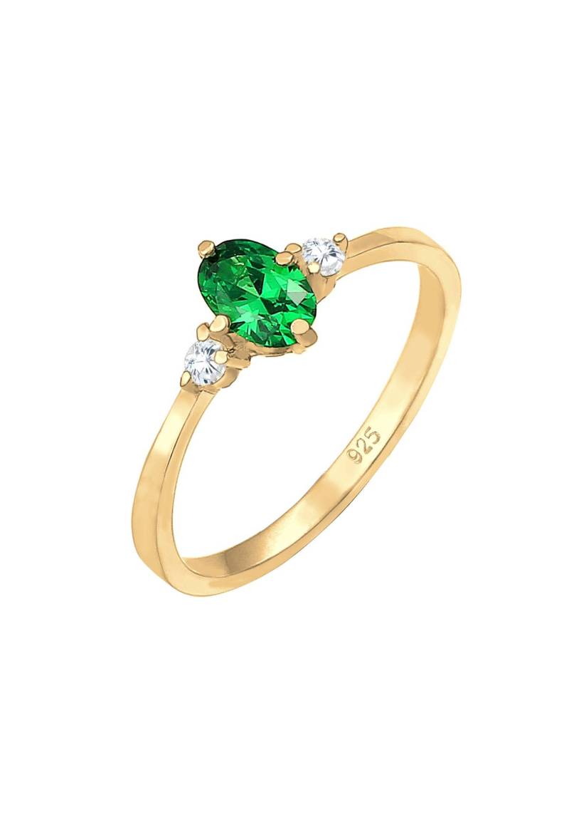 Ring Zirkonia Kristalle Damen Gold 58mm von Elli