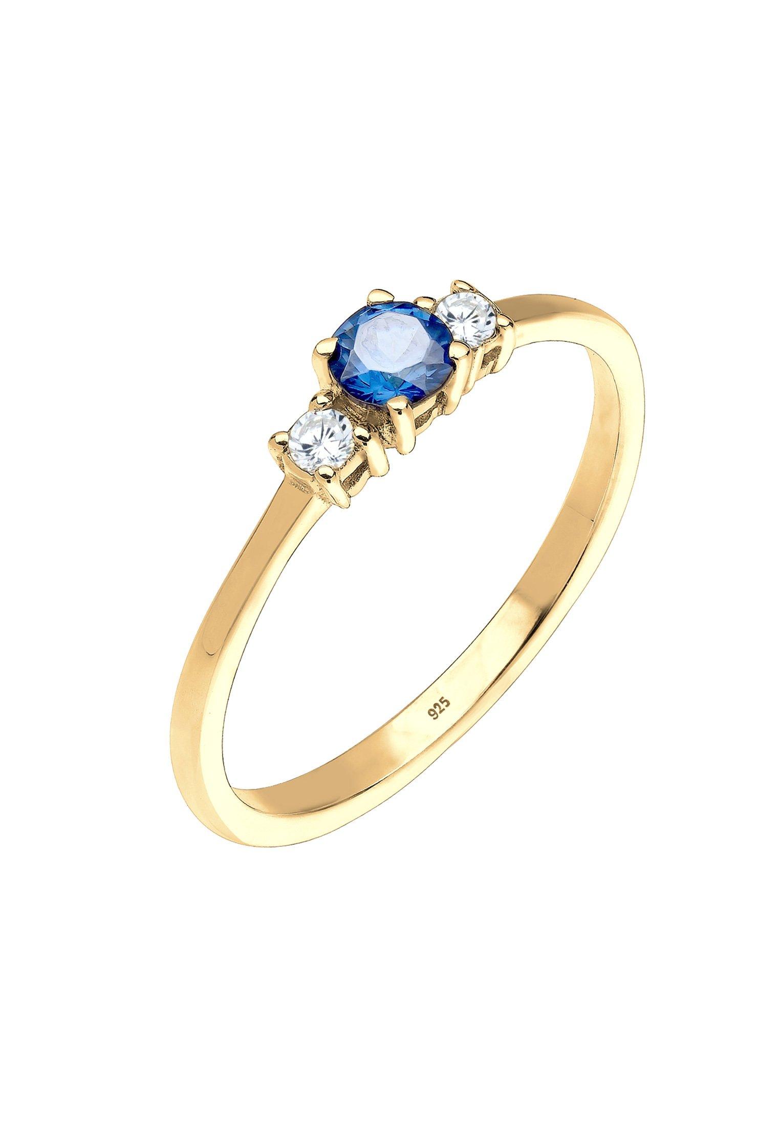 Ring Zirkonia Saphir Damen Gold 52mm von Elli