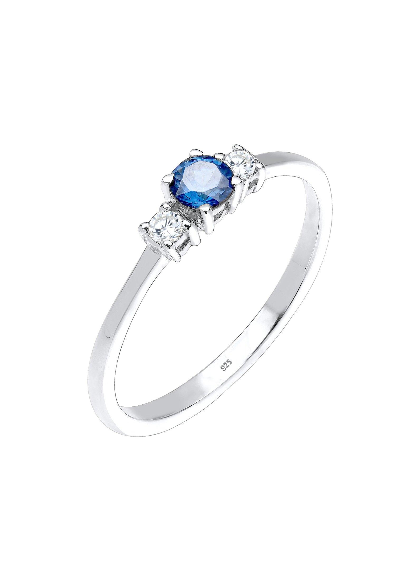 Ring Zirkonia Saphir Damen Silber 58mm von Elli